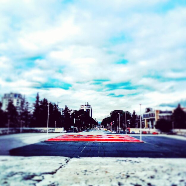 View of road in city