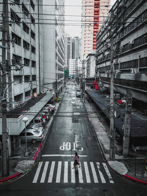 View of road passing through city