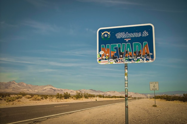 view of road sign against sky
