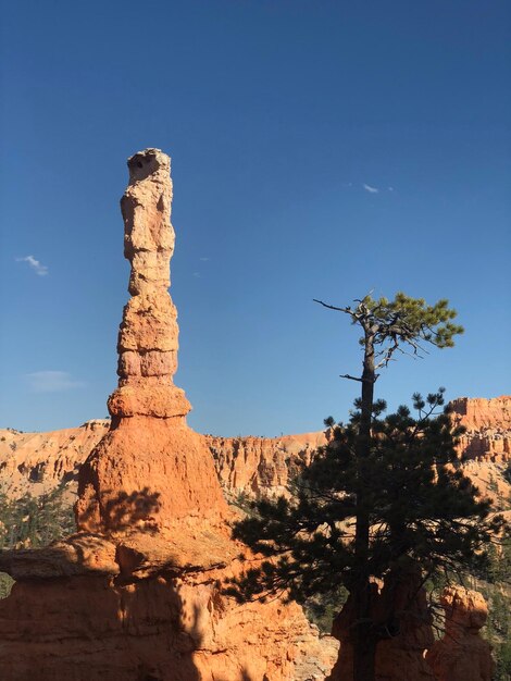 View of rock formation against sky