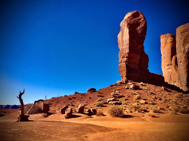 View of rock formations at monument valley