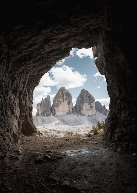 Foto vista delle formazioni rocciose