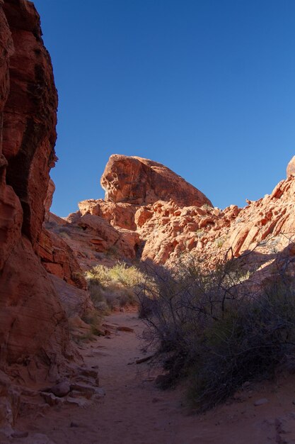 View of rock formations