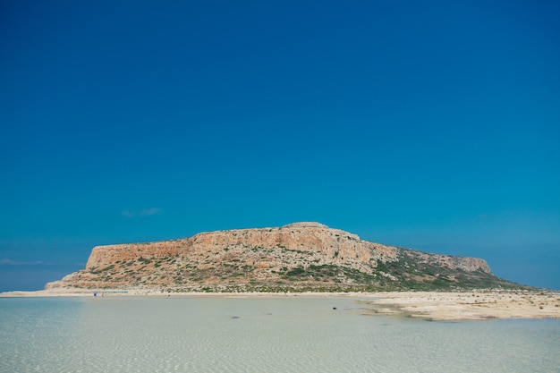 View at rock and sea lagoon of Balos