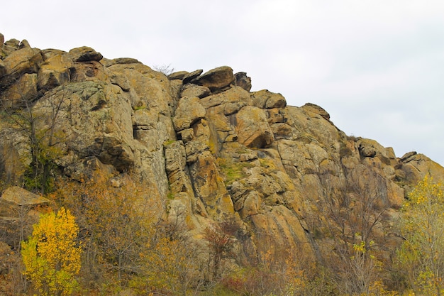 Посмотреть на скалах