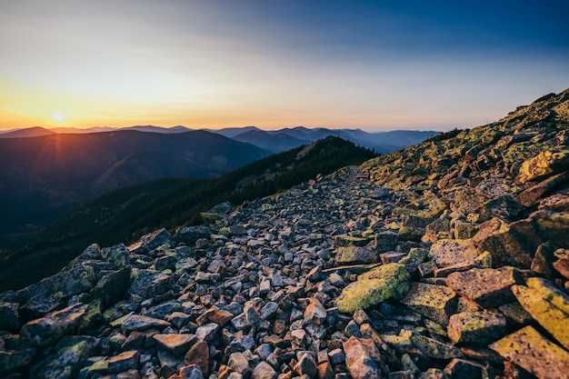 A view of rocky mountain