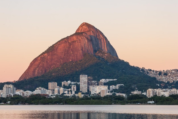 View of the rodrigo de freitas lagoon in Rio de Janeiro