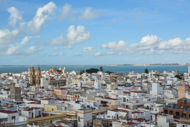 View of the rooftops of Cadiz from the Tavira watchtower