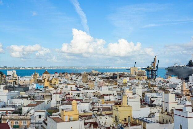 View of the rooftops of Cadiz from the Tavira watchtower