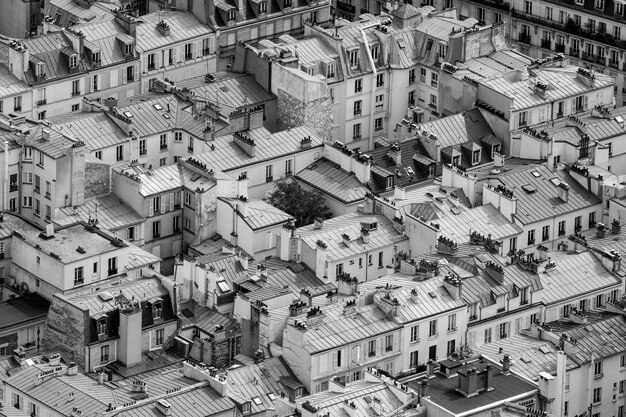 Photo view over the rooftops of paris