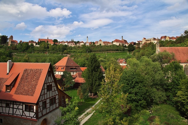 The view on Rotenburg on Tauber in Germany