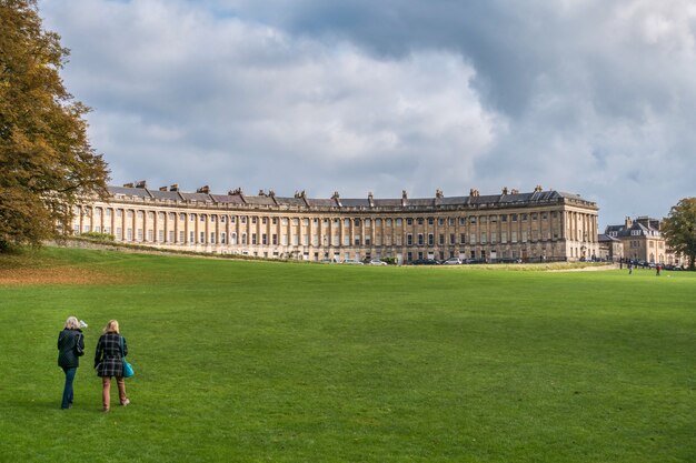 View of the Royal Crescent in Bath Somerset