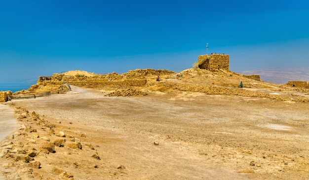 View on the ruins of the Masada fortress - the Judaean Desert, Israel