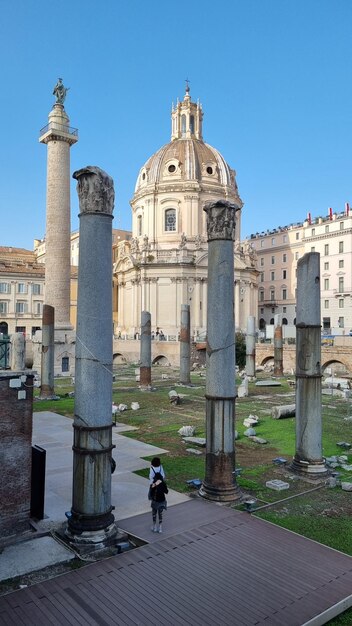 A view of the ruins of the roman forum.