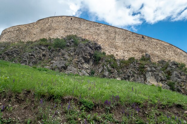 View of Rupea Fortress in Transylvania, Romania