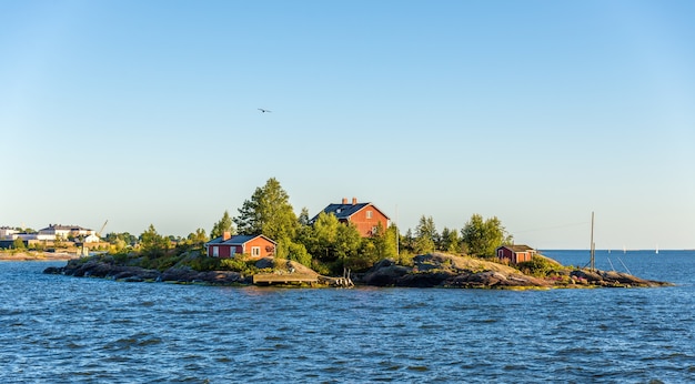 Foto vista di ryssansaari, una piccola isola vicino a helsinki