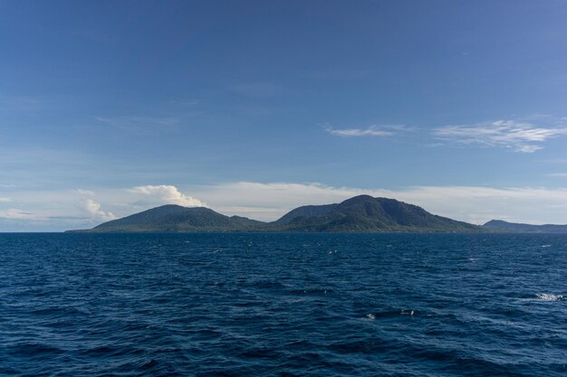 View of Sabang island from the boat Popular tourist destination in Aceh Indonesia