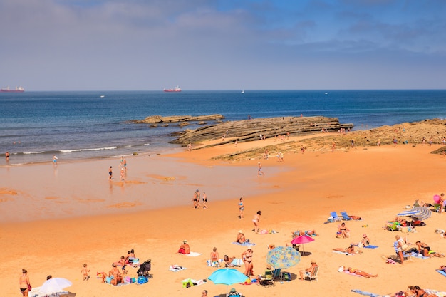 View of sardinero beach in Santander