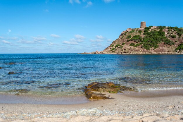 Photo view of sardinian coast and beach