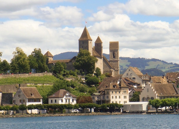 View of schloss Rapperswill on a summer day Switzerland