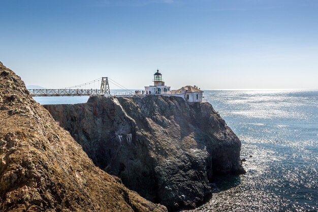 View of sea against clear sky