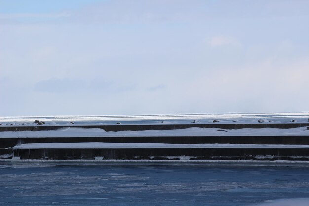 View of sea against sky during winter