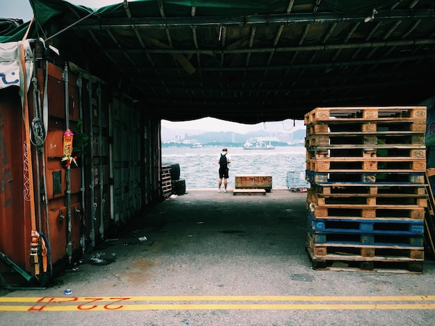 Foto vista del mare contro il cielo