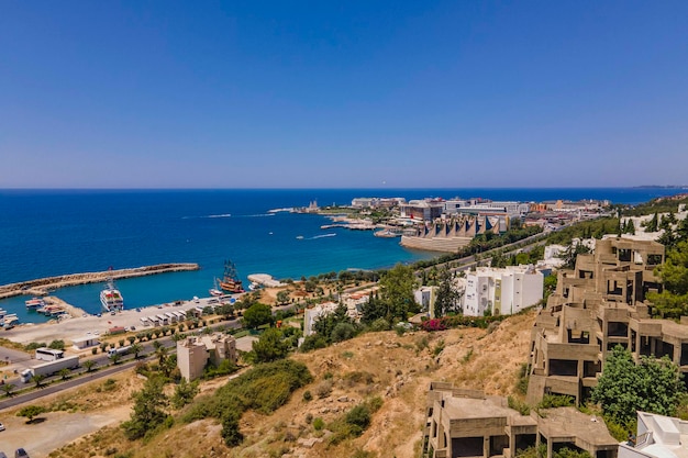 A view of the sea and the city of agadir