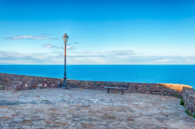 View of the sea from an ancient village