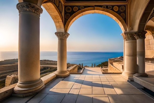 A view of the sea from the balcony of the villa del sol