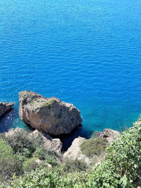 A view of the sea from the cliff