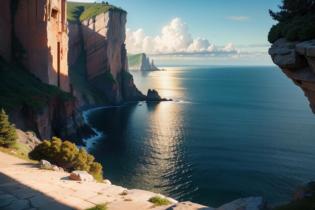 A view of the sea from the cliffs of the cliffs of moher.