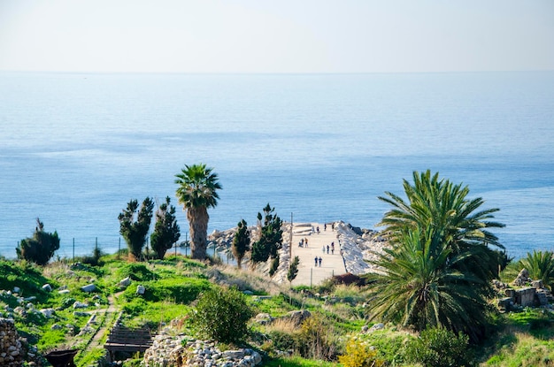 A view of the sea from the hill Biblos Lebanon