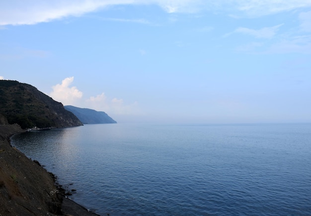 穏やかな日の海の眺め。