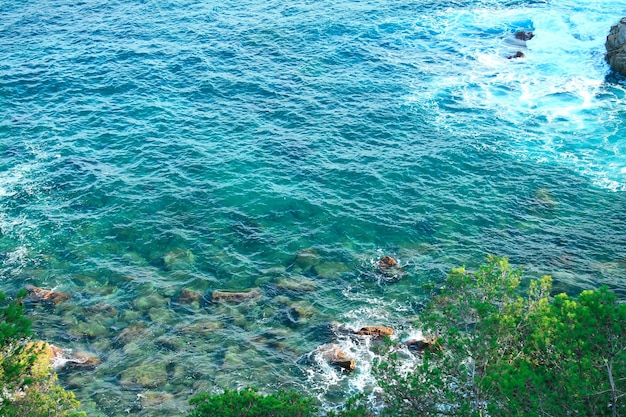 View of the sea in the resort town of Lloret de Mar.