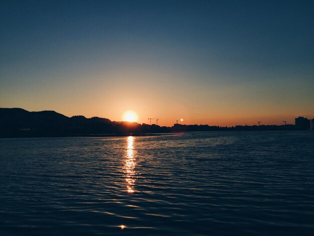 View of sea at sunset