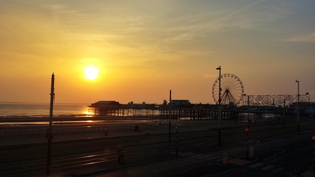 View of sea at sunset