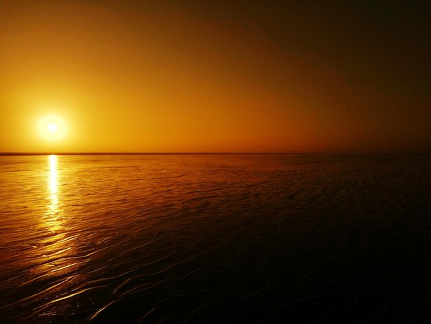 View of sea at sunset