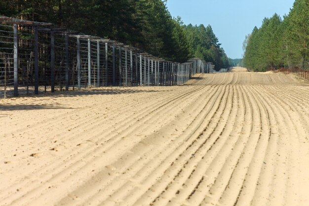 View of the section of the state border