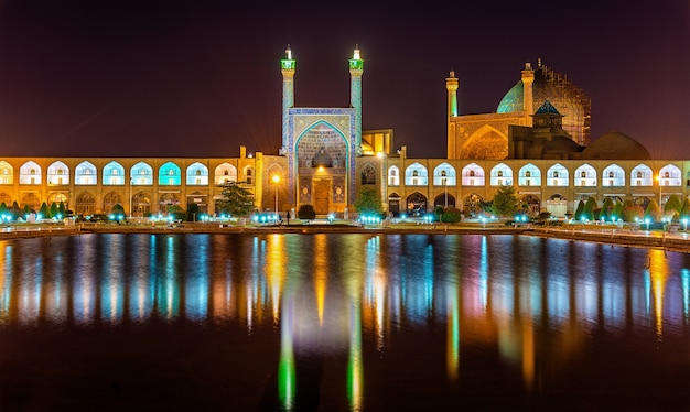 Vista della moschea shah (imam) a isfahan - iran