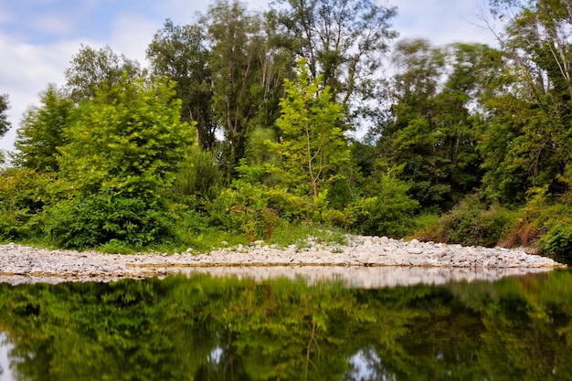 View of the Sison river the PyreneesAtlantiques NouvelleAquitaine France