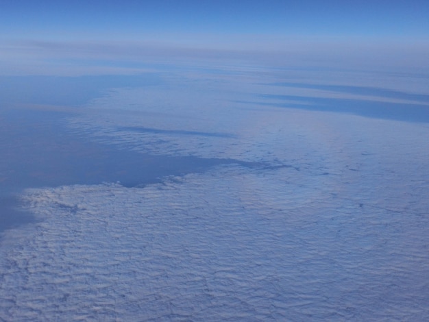 a view of the sky from an airplane