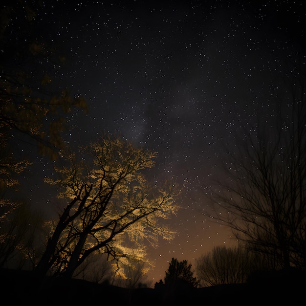 夜空は星で満たされている生成ai