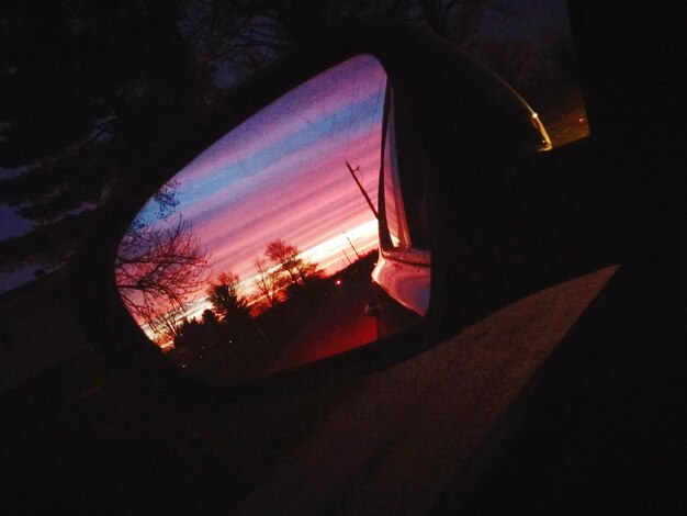 Photo view of sky at sunset