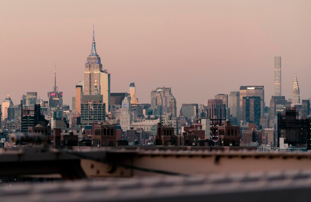 Foto vista dei grattacieli della città