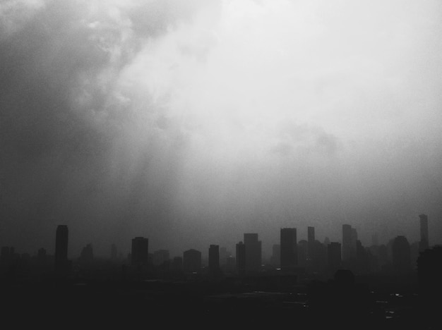 Foto vista dei grattacieli della città