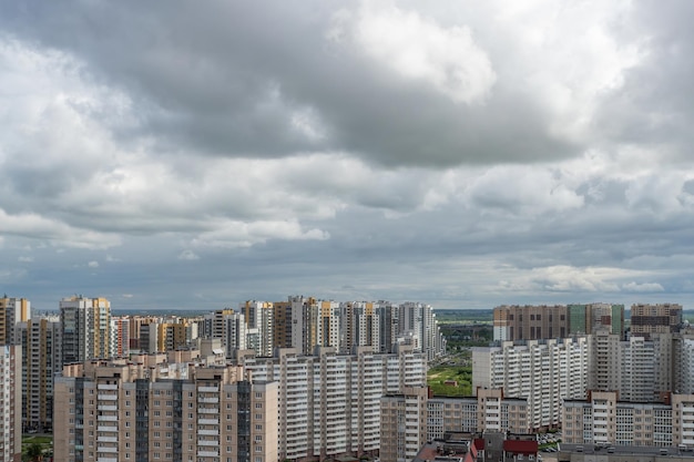 View of the sleeping area the city of St Petersburg Russia