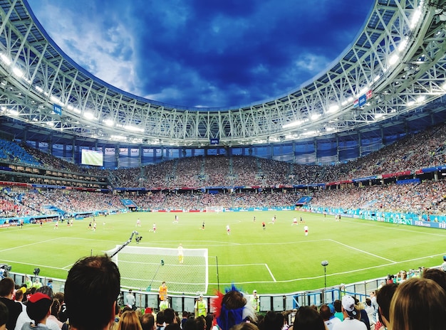 Foto vista dello stadio di calcio