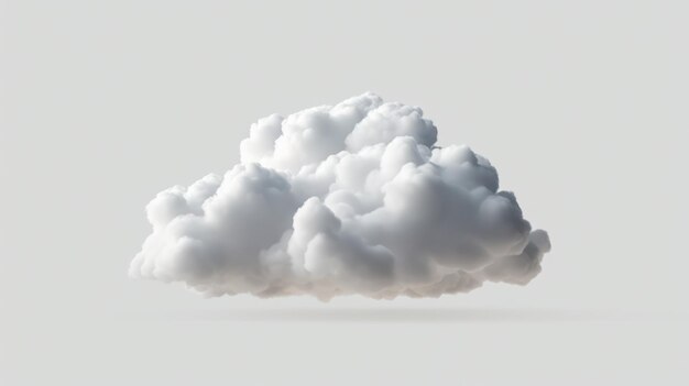 Вид на мягкие белые пушистые облака в качестве фона Generative ai