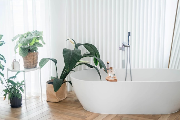 View of a spacious and elegant bathroom